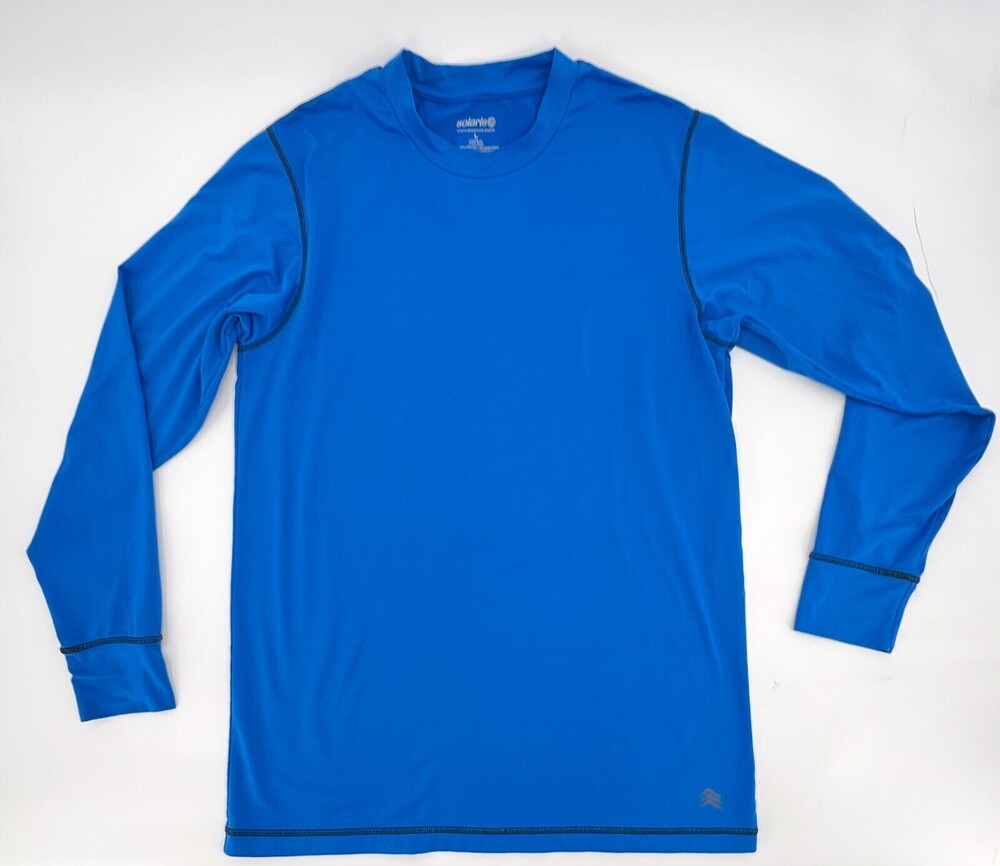 Solaris Shirt Men Large Blue Long Sleeve Activewear